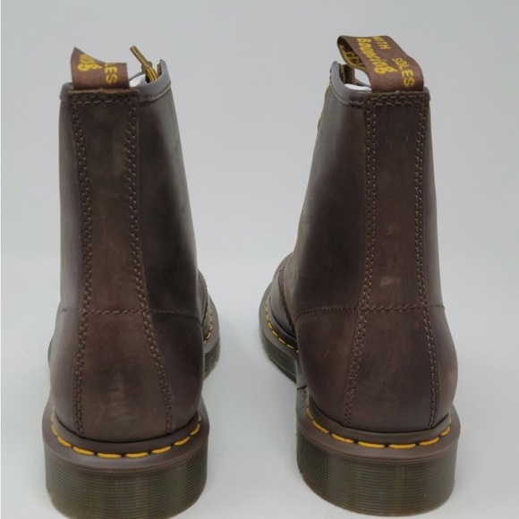 Dr. Martens Dark Brown Leather Boots - Picture 5 of 8